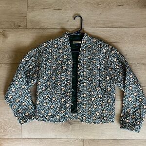 Universal Thread Green Floral Button-Up Shirt Jacket | Women’s XS